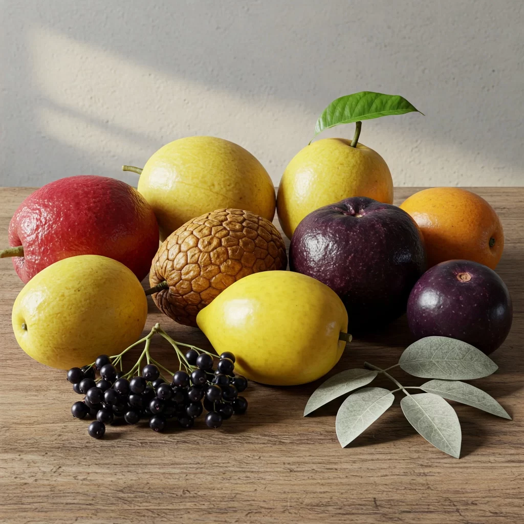 Fruta com e