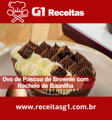 Ovo de Páscoa de Brownie com Recheio de Baunilha