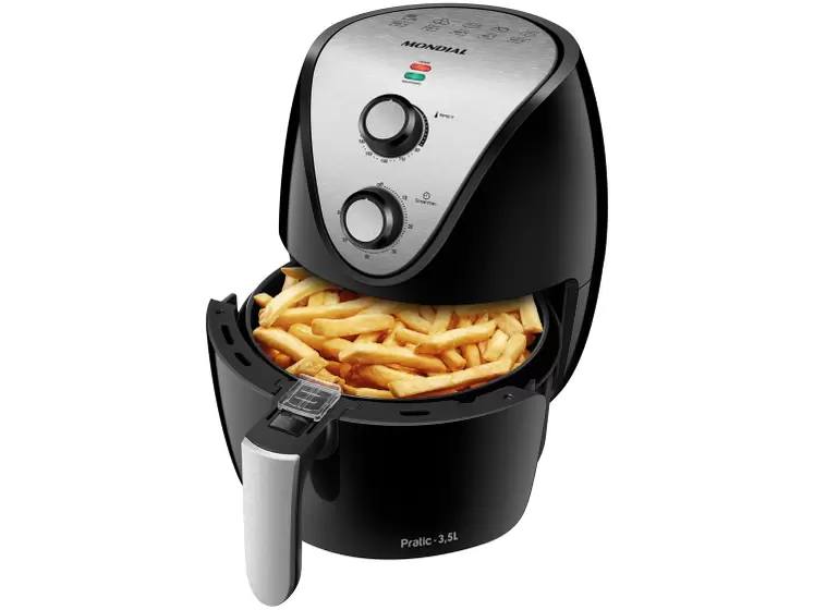 Fritadeira Elétrica sem Óleo/Air Fryer Mondial - Family IV AF-30-I Preta 3,5L com Timer