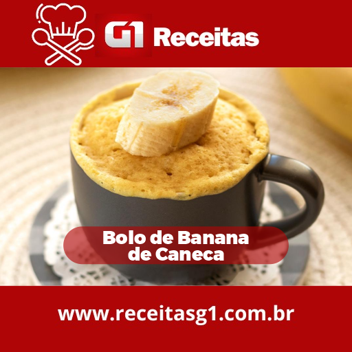 Bolo de Banana de Caneca