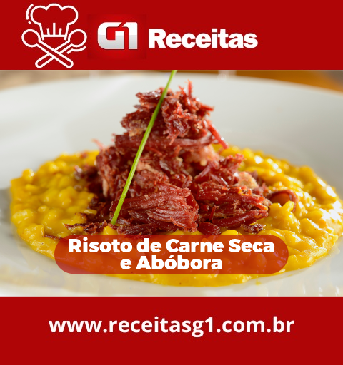 O risoto de carne seca e abóbora é uma receita que une a tradição italiana do risoto com sabores tipicamente brasileiros.